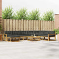 Outdoor-Sofagarnitur 9 pcs Weiß und Anthrazit