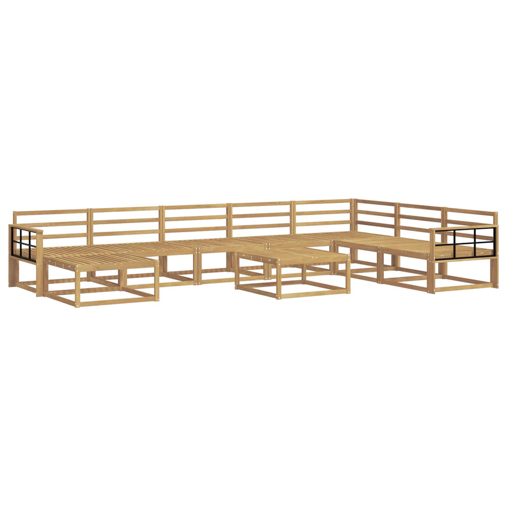 Outdoor-Sofagarnitur 9 pcs Weiß Massivholz Akazie