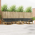 Outdoor-Sofagarnitur 9 pcs Weiß und Anthrazit