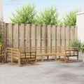 Outdoor-Sofagarnitur 6 pcs Weiß Massivholz Akazie