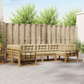 Outdoor-Sofagarnitur mit Kissen 6 pcs Weiß und Beige