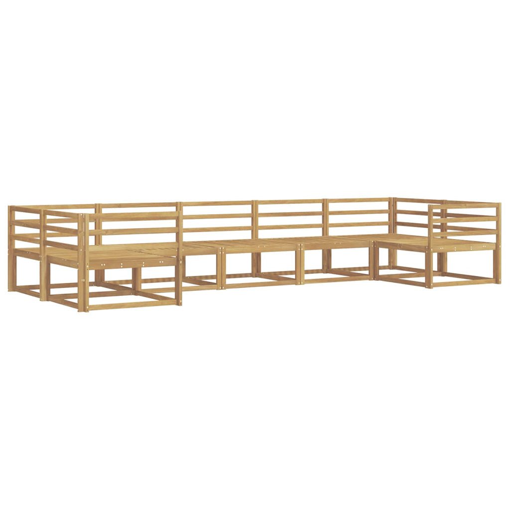 Outdoor-Sofagarnitur 7 pcs Weiß Massivholz Akazie