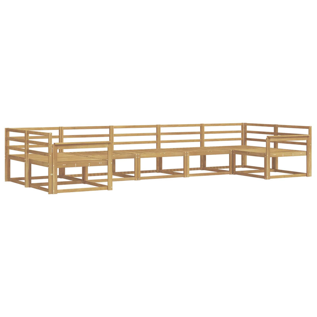 Outdoor-Sofagarnitur 7 pcs Weiß Massivholz Akazie