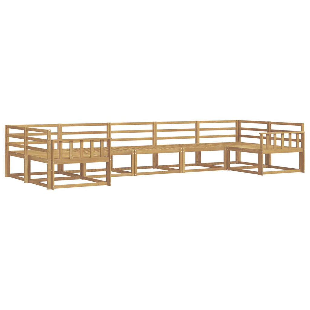 Outdoor-Sofagarnitur 7 pcs Weiß Massivholz Akazie