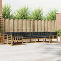 Outdoor-Sofagarnitur mit Kissen 7 pcs Weiß und Anthrazit