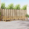 Outdoor-Sofagarnitur 7 pcs Weiß Massivholz Akazie
