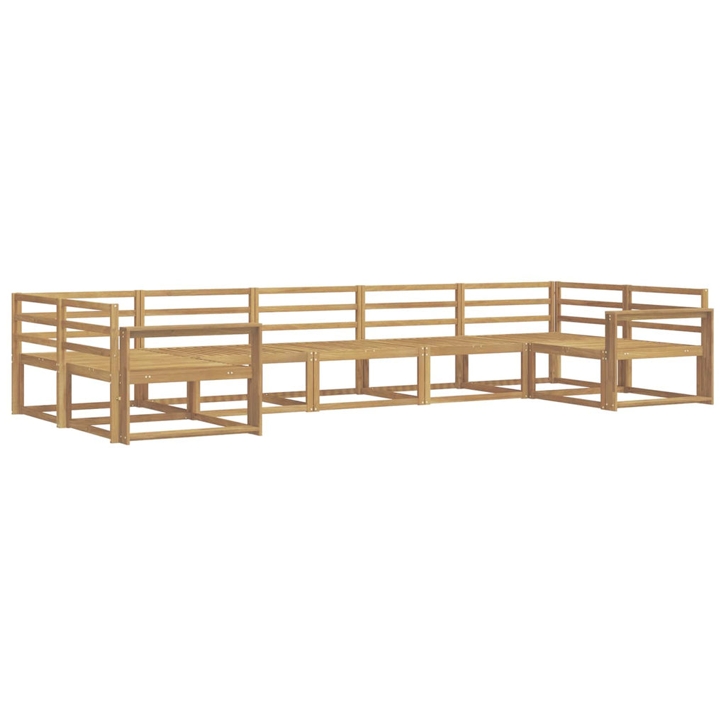 Outdoor-Sofagarnitur 7 pcs Weiß Massivholz Akazie