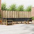 Outdoor-Sofagarnitur mit Kissen 7 pcs Weiß und Anthrazit