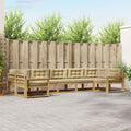 Outdoor-Sofagarnitur mit Kissen 7 pcs Weiß und Beige
