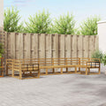 Outdoor-Sofagarnitur 7 pcs Weiß Massivholz Akazie