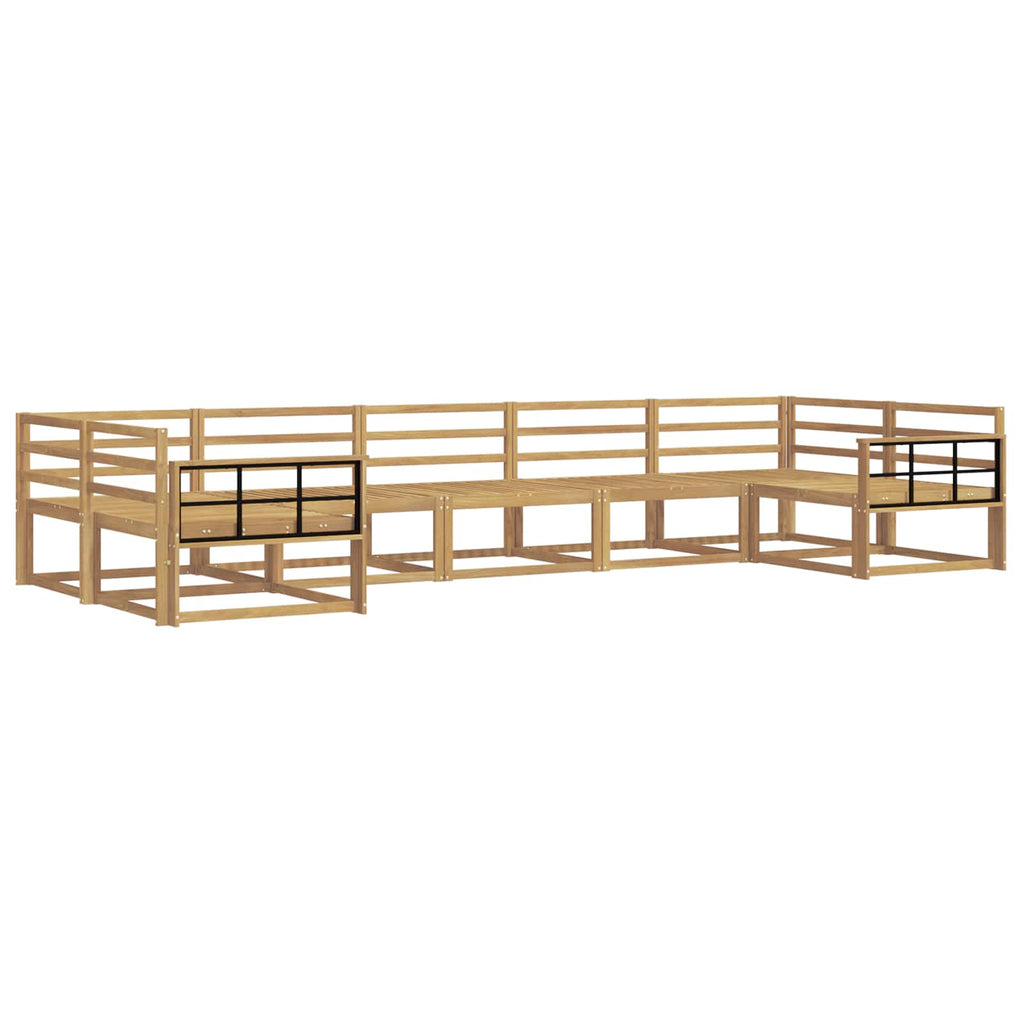 Outdoor-Sofagarnitur 7 pcs Weiß Massivholz Akazie