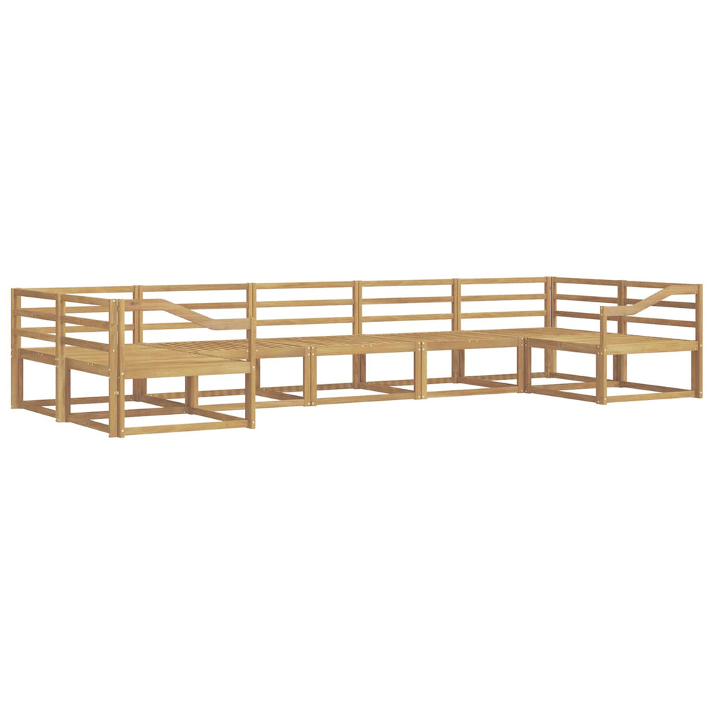 Outdoor-Sofagarnitur 7 pcs Weiß Massivholz Akazie