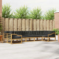 Outdoor-Sofagarnitur mit Kissen 7 pcs Weiß und Anthrazit