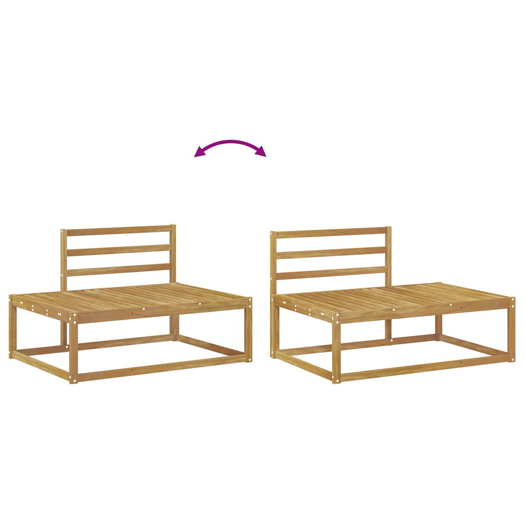 Outdoor-Sofagarnitur Weiß 230,5 x 83 x 73 cm Massivholz Akazie