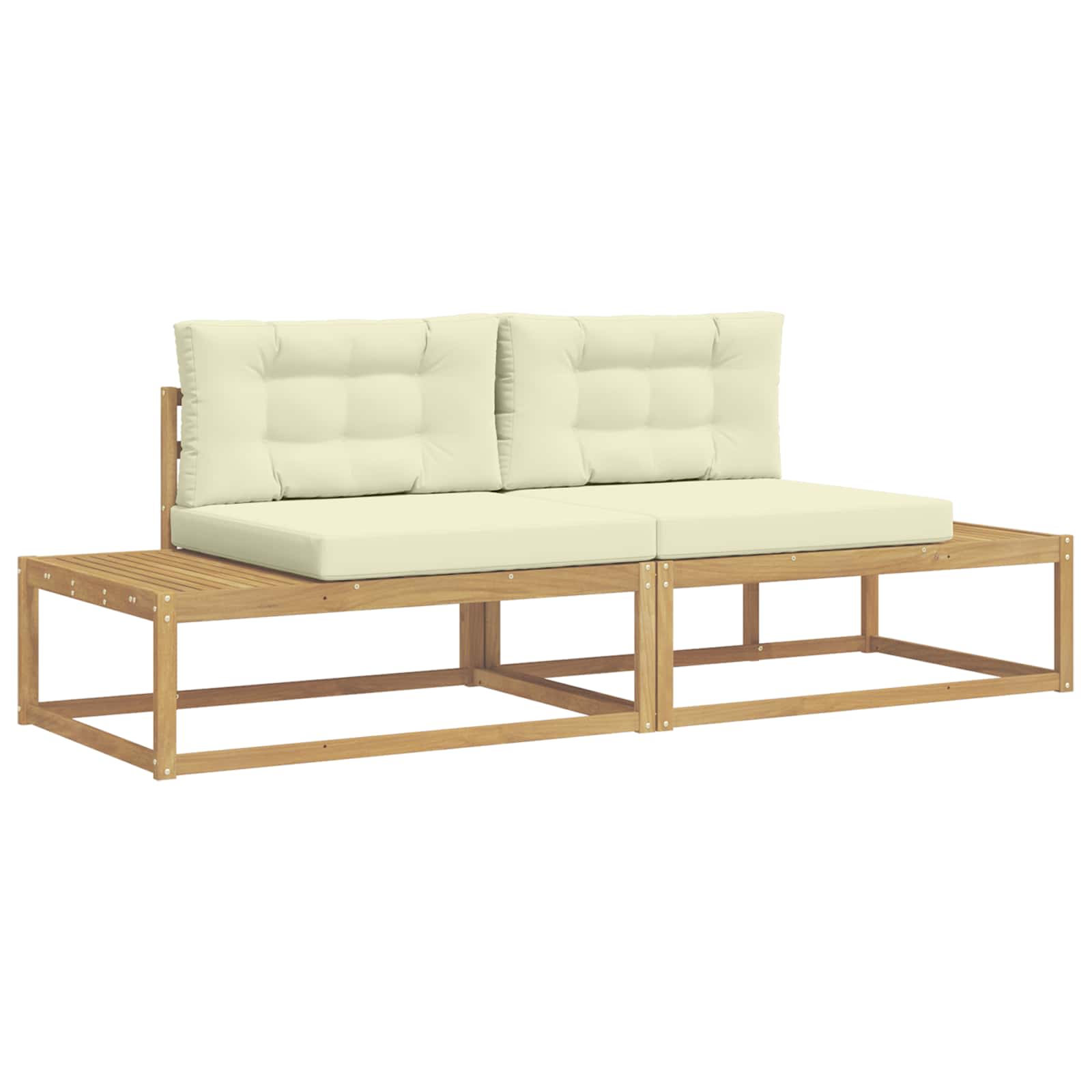 Outdoor-Sofagarnitur Weiß 230,5 x 83 x 73 cm Polyester