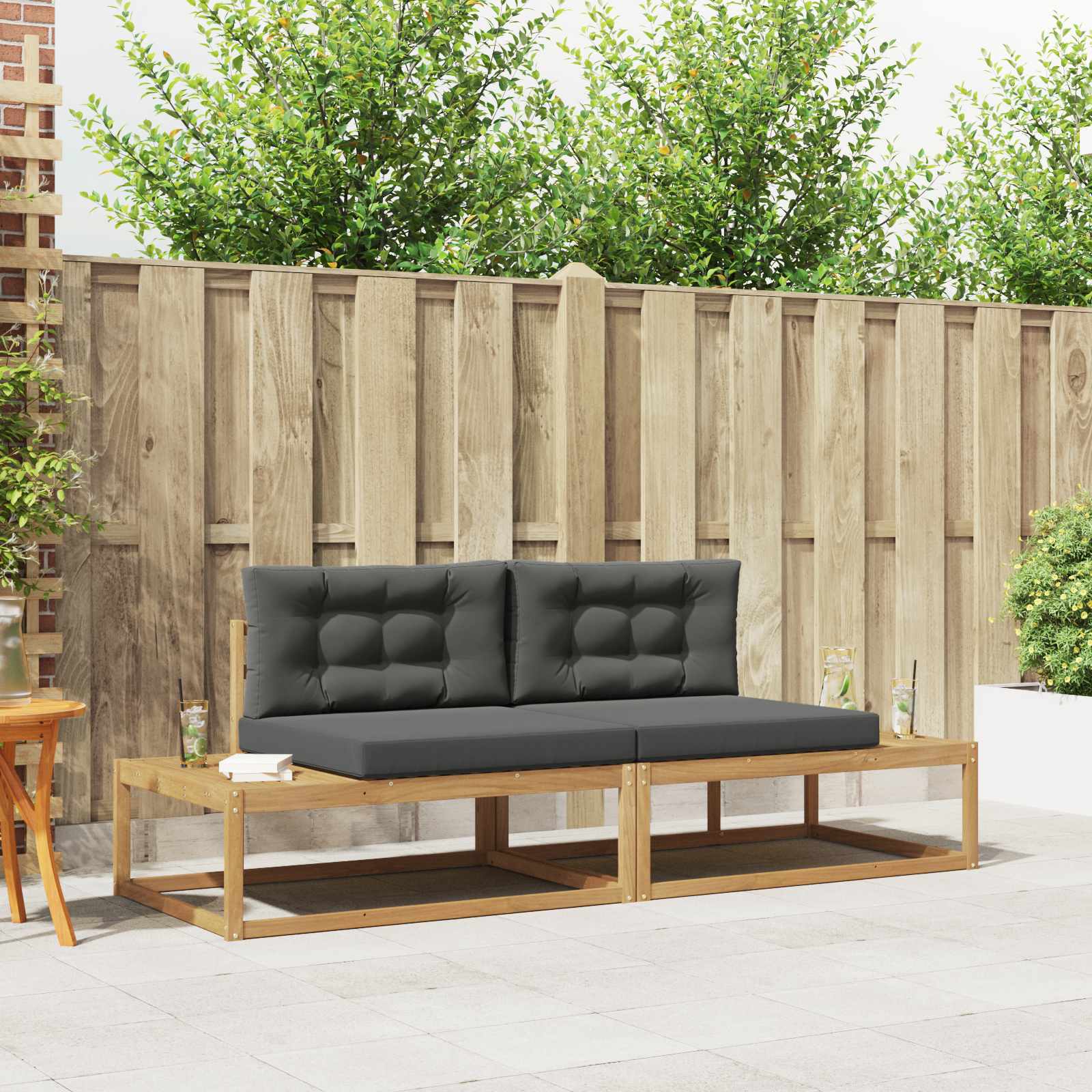 Outdoor-Sofagarnitur Weiß 230,5 x 83 x 73 cm Polyester