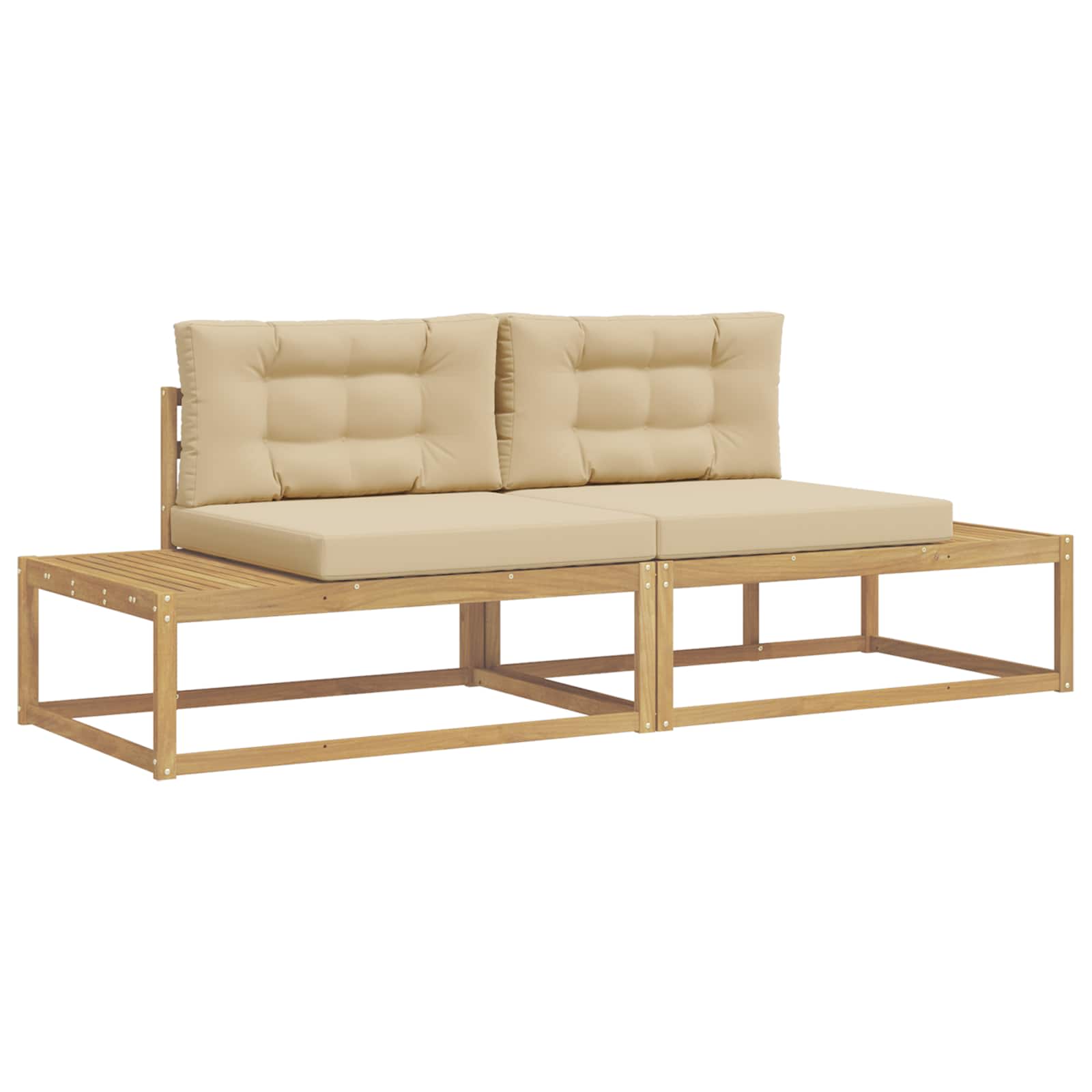 Outdoor-Sofagarnitur Weiß 230,5 x 83 x 73 cm Polyester