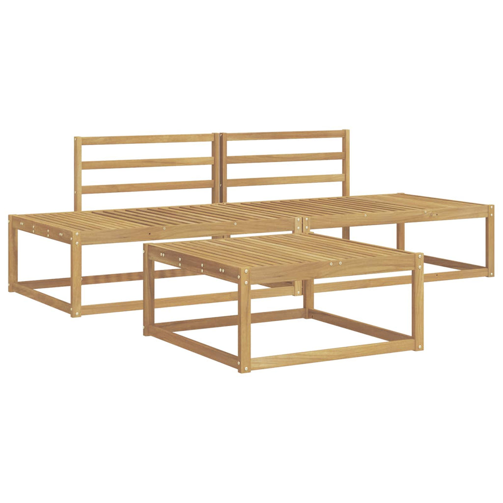Outdoor-Sofagarnitur Weiß 79 x 79 x 37 cm Massivholz Akazie