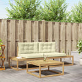 Outdoor-Sofagarnitur mit Kissen Weiß 79 x 79 x 37 cm Polyester