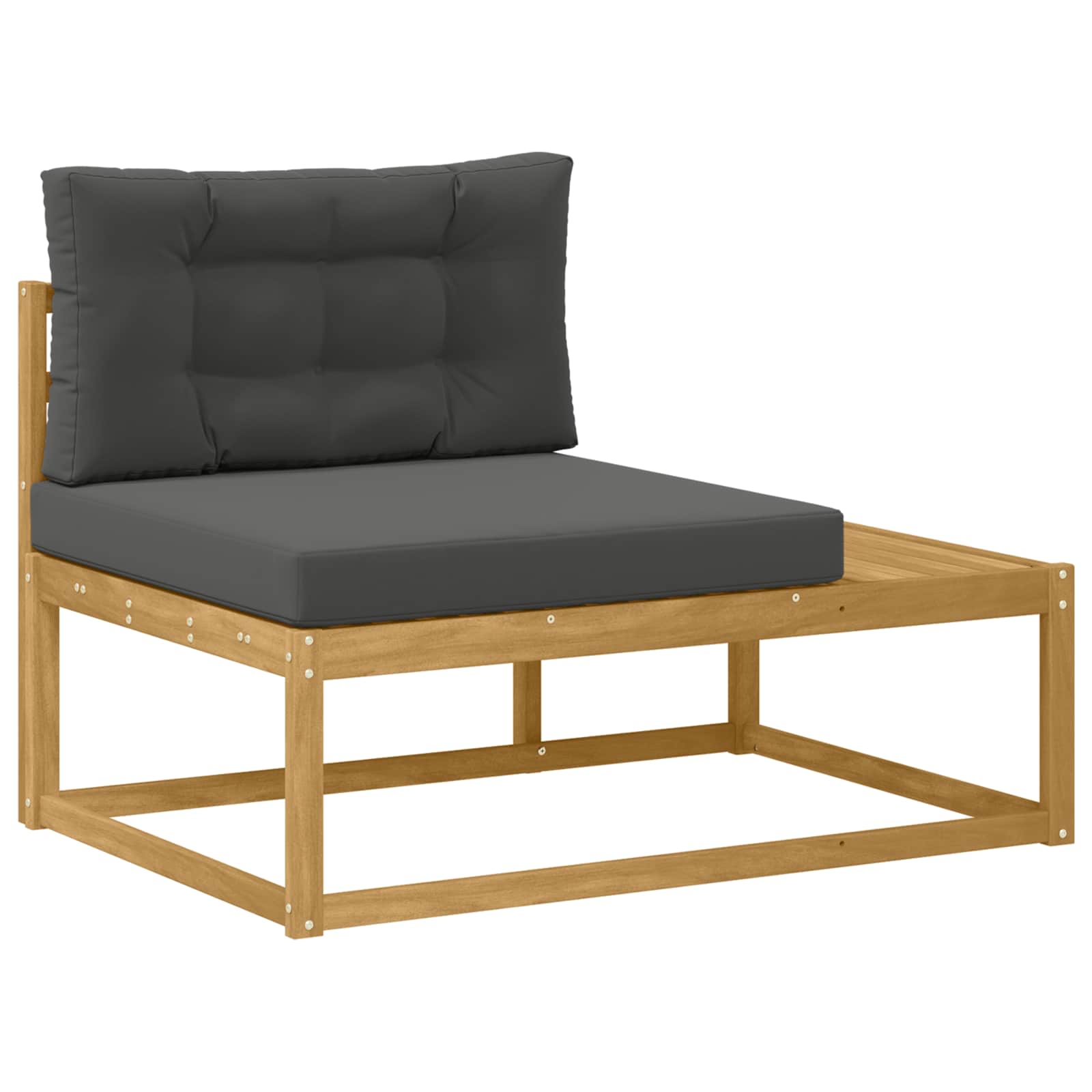 Outdoor-Sofagarnitur mit Kissen Weiß 79 x 79 x 37 cm Polyester