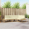 Outdoor-Sofagarnitur Weiß 277,5 x 198,5 x 73 cm Polyester