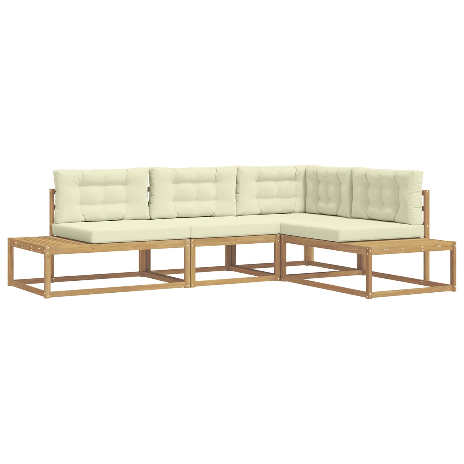Outdoor-Sofagarnitur Weiß 277,5 x 198,5 x 73 cm Polyester