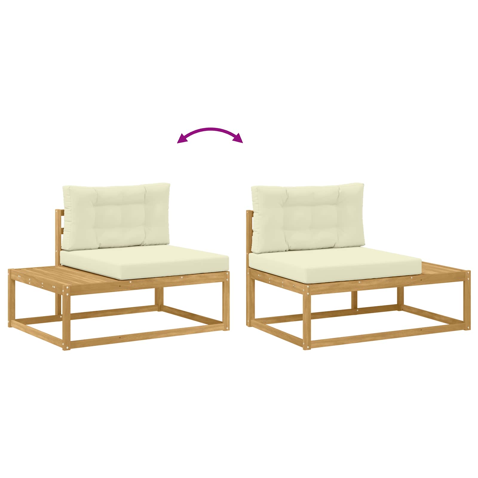 Outdoor-Sofagarnitur Weiß 277,5 x 198,5 x 73 cm Polyester