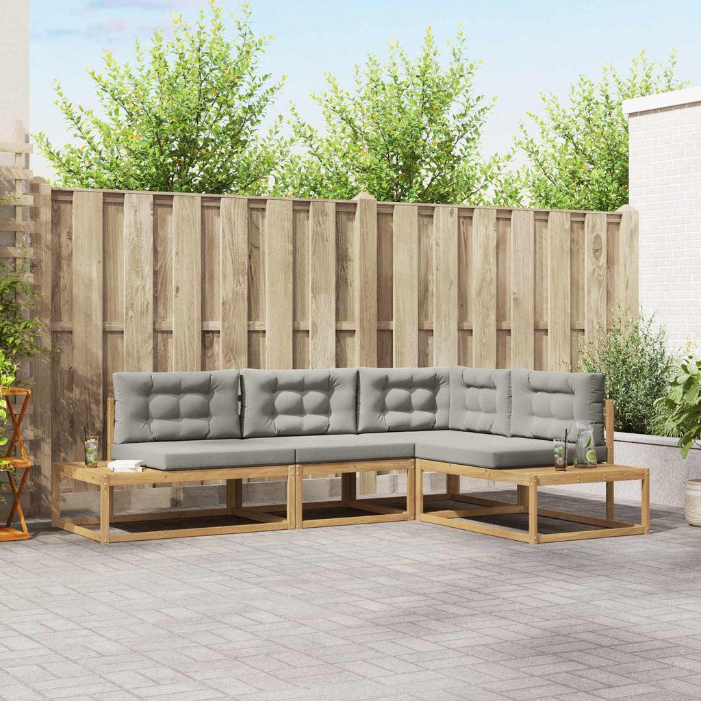 Outdoor-Sofagarnitur Weiß 277,5 x 198,5 x 73 cm Polyester