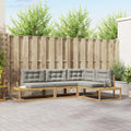Outdoor-Sofagarnitur Weiß 277,5 x 198,5 x 73 cm Polyester