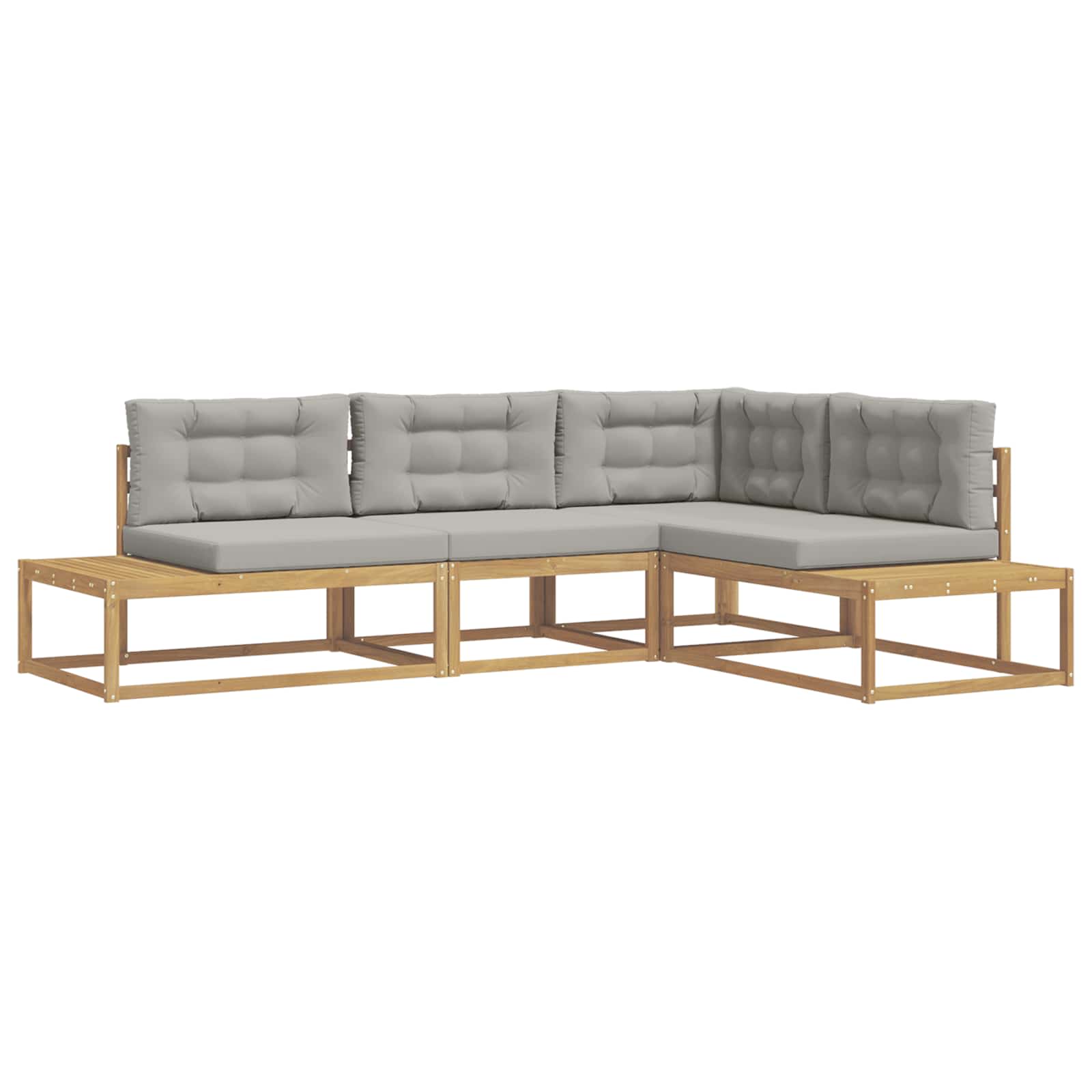 Outdoor-Sofagarnitur Weiß 277,5 x 198,5 x 73 cm Polyester