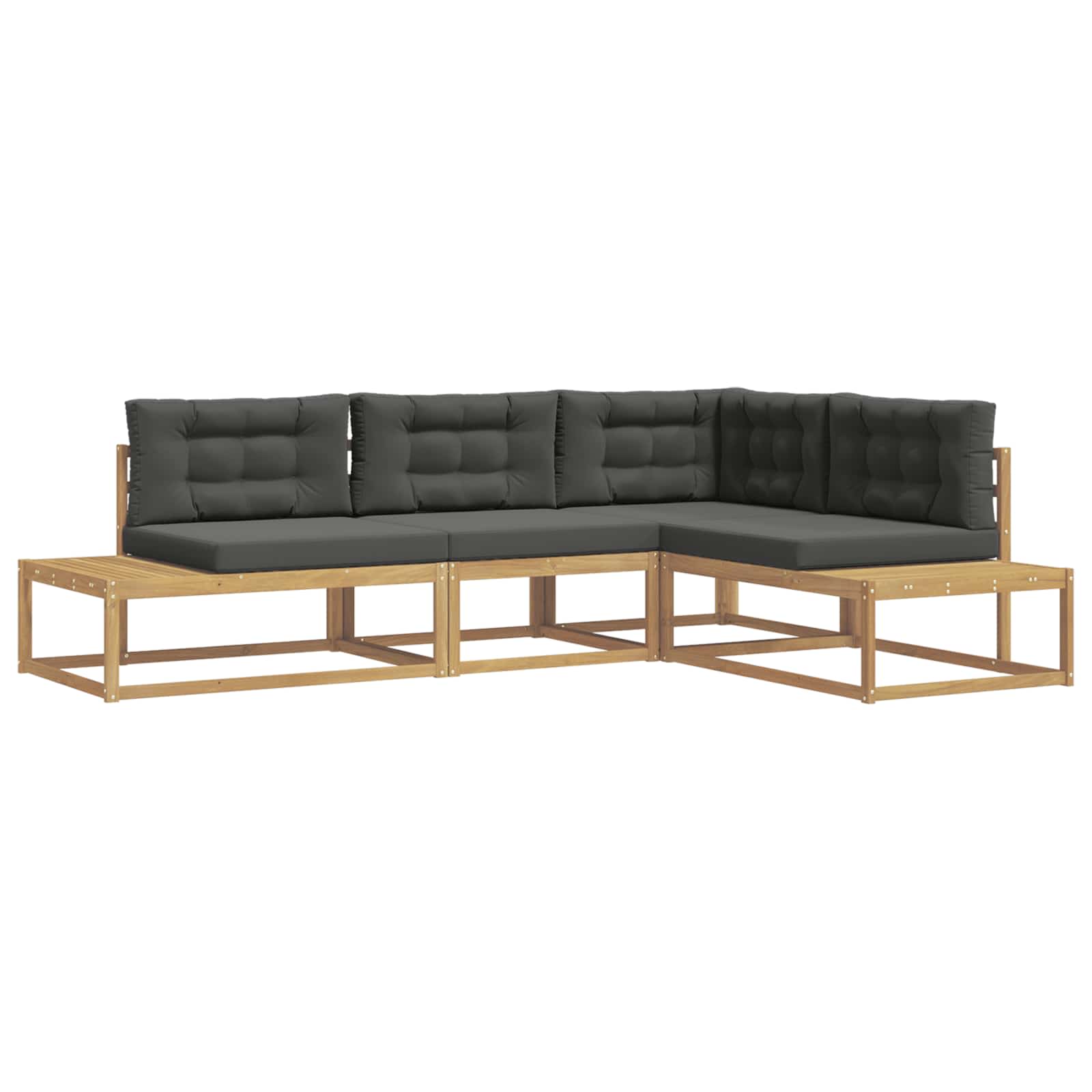 Outdoor-Sofagarnitur Weiß 277,5 x 198,5 x 73 cm Polyester