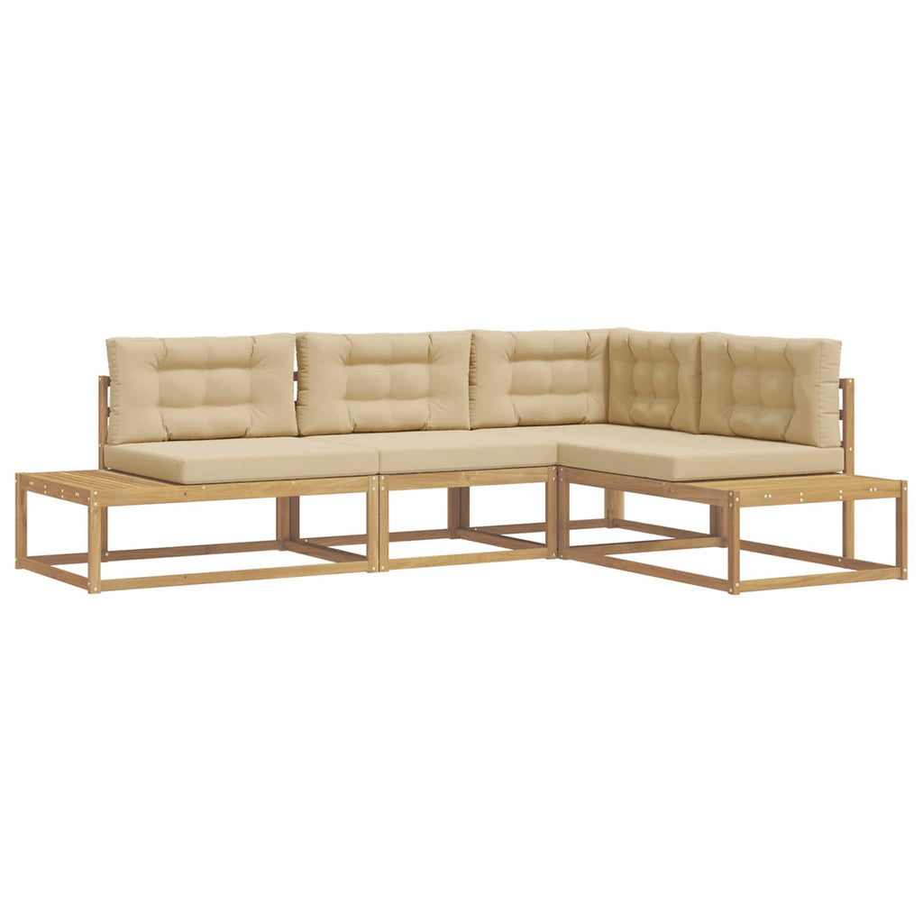 Outdoor-Sofagarnitur Weiß 277,5 x 198,5 x 73 cm Polyester
