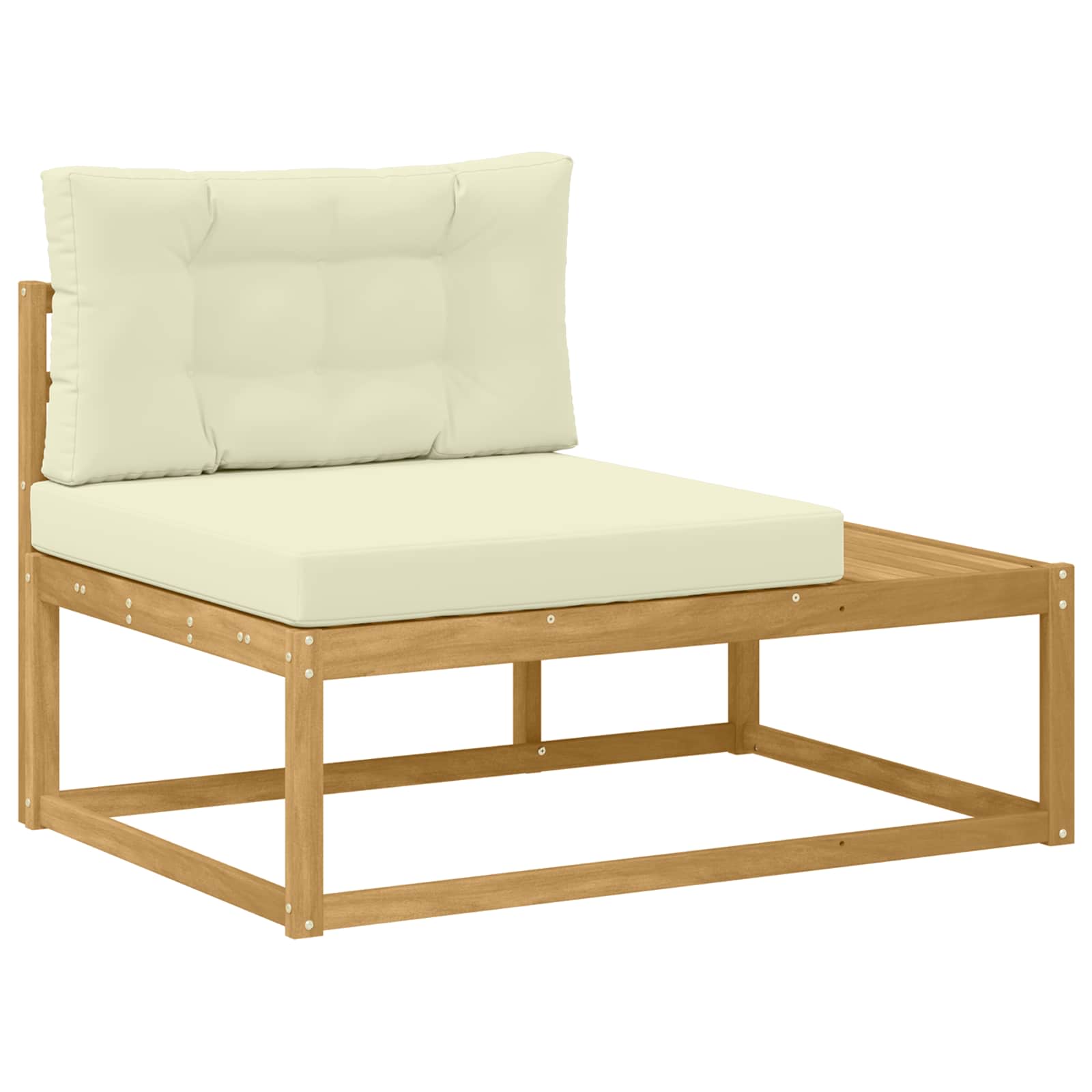 Outdoor-Sofagarnitur mit Kissen Weiß 79 x 79 x 37 cm Polyester