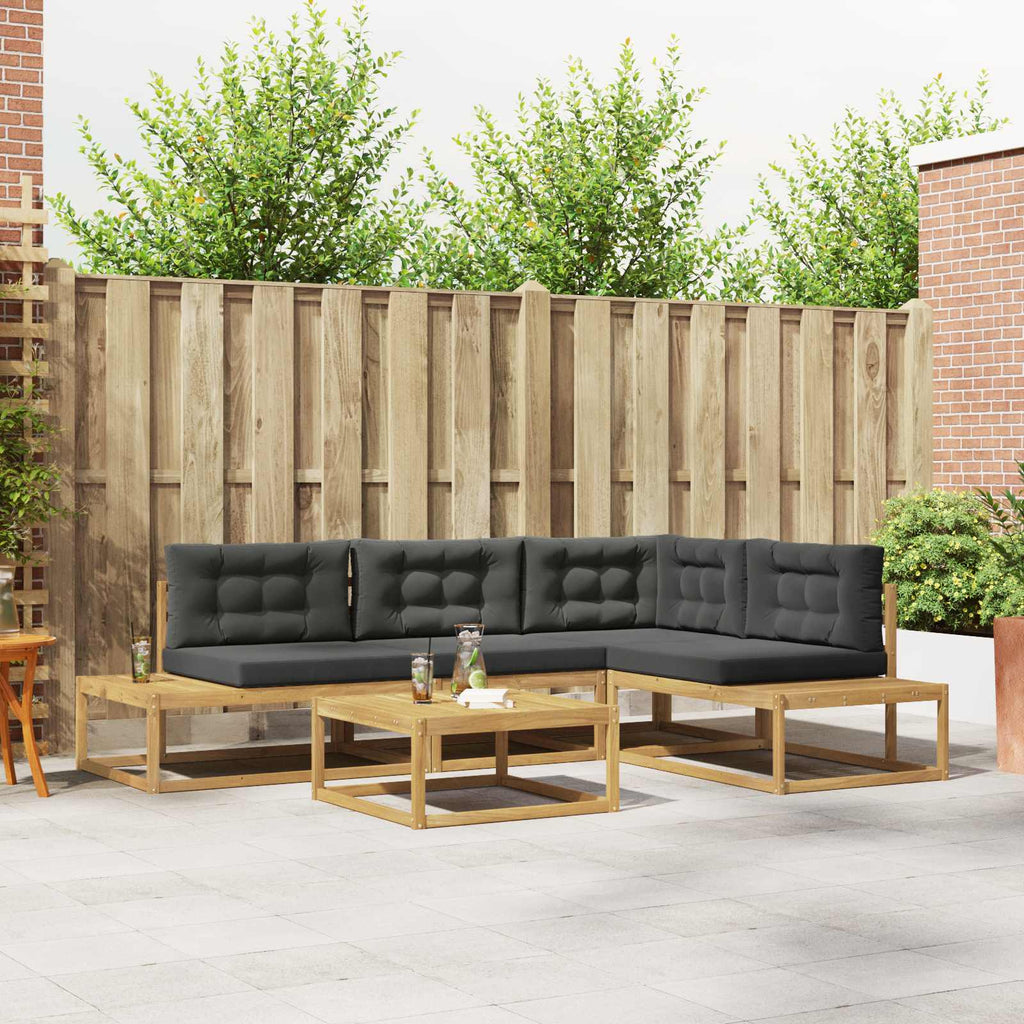Outdoor-Sofagarnitur mit Kissen Weiß 79 x 79 x 37 cm Polyester