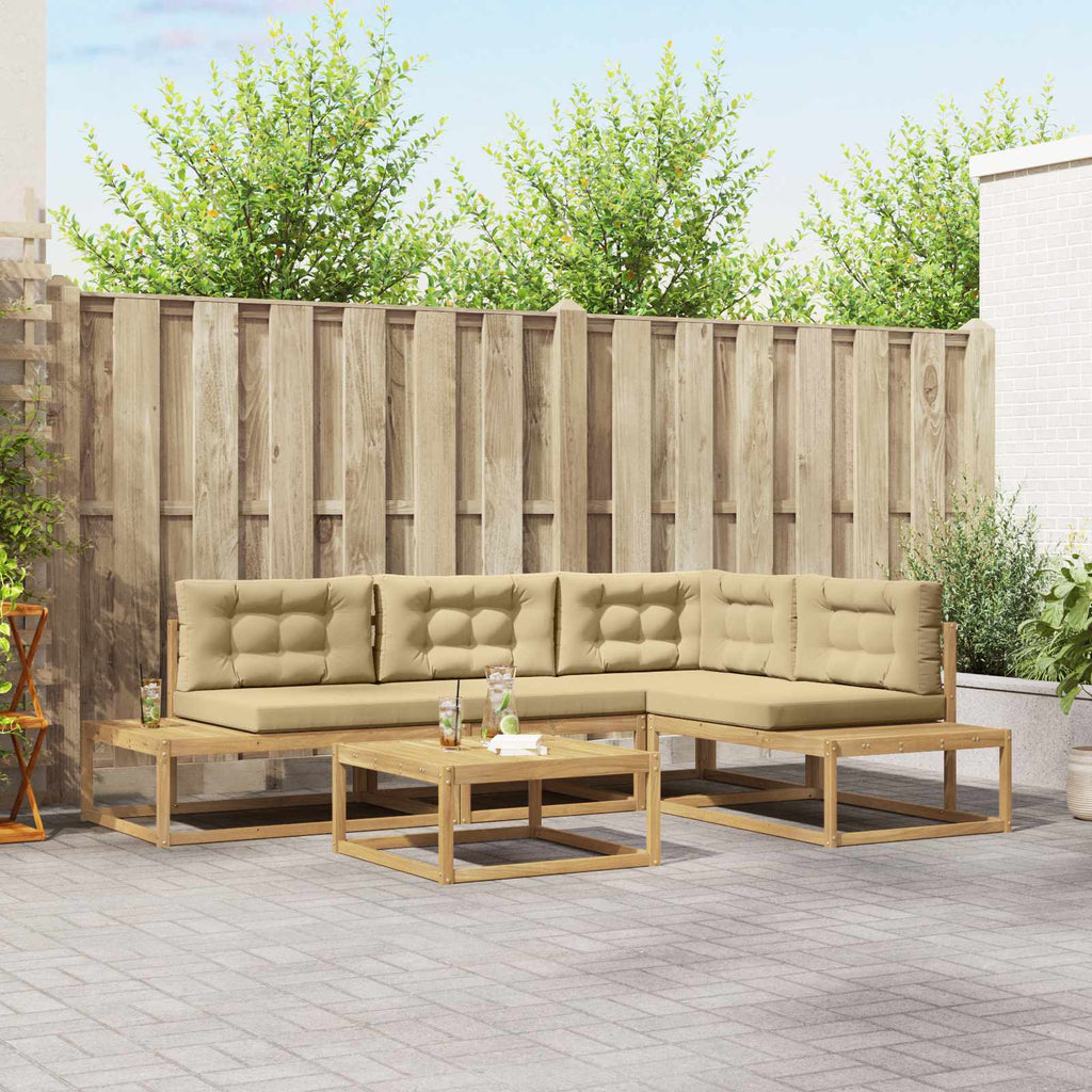 Outdoor-Sofagarnitur mit Kissen Weiß 79 x 79 x 37 cm Polyester