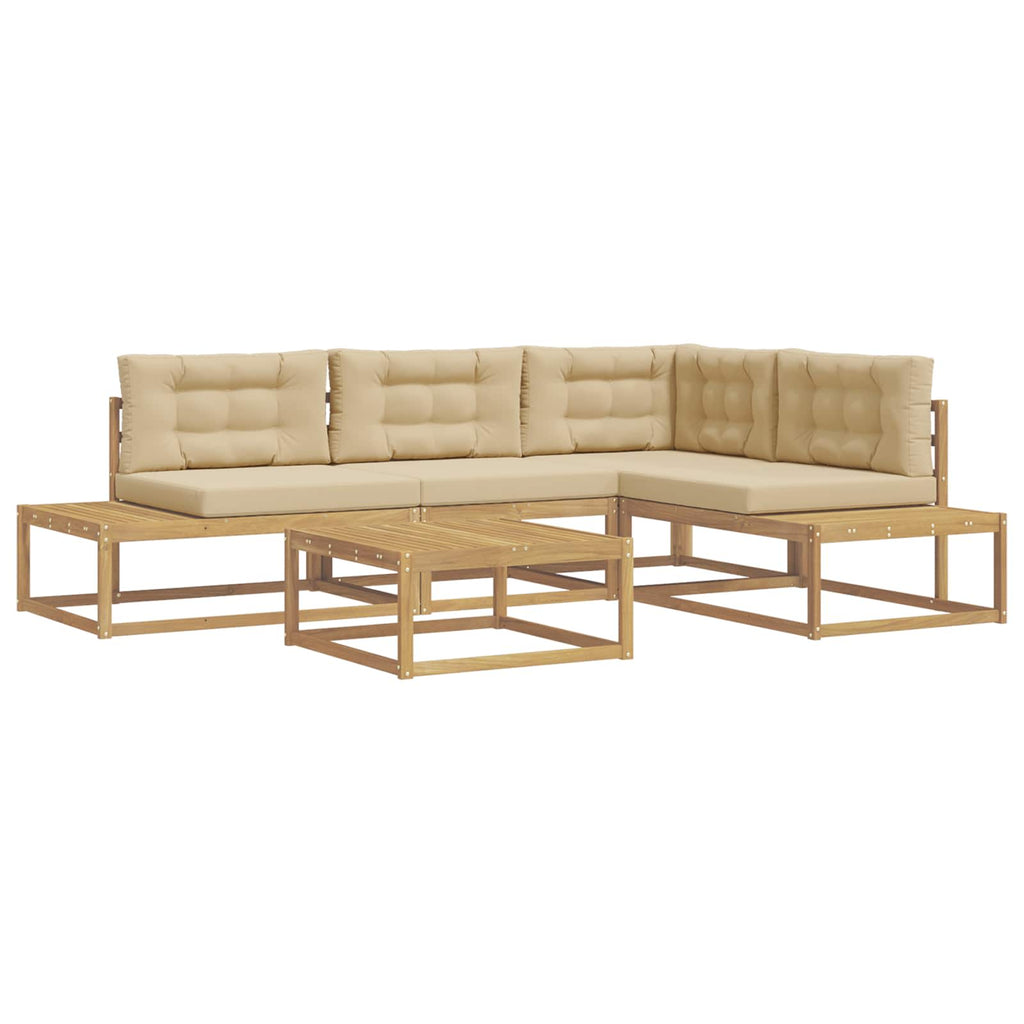 Outdoor-Sofagarnitur mit Kissen Weiß 79 x 79 x 37 cm Polyester