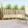 Outdoor-Sofagarnitur Weiß 357 x 198,5 x 73 cm Polyester