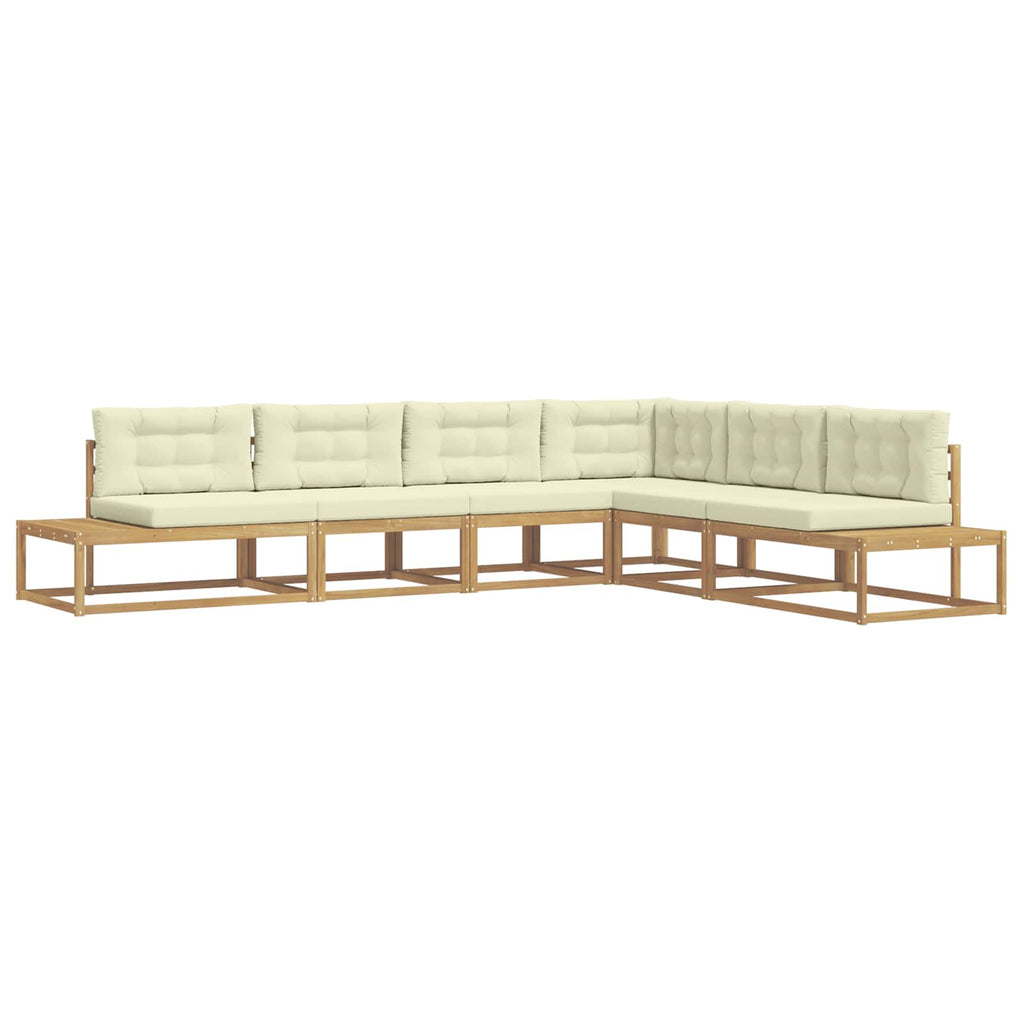 Outdoor-Sofagarnitur Weiß 357 x 198,5 x 73 cm Polyester