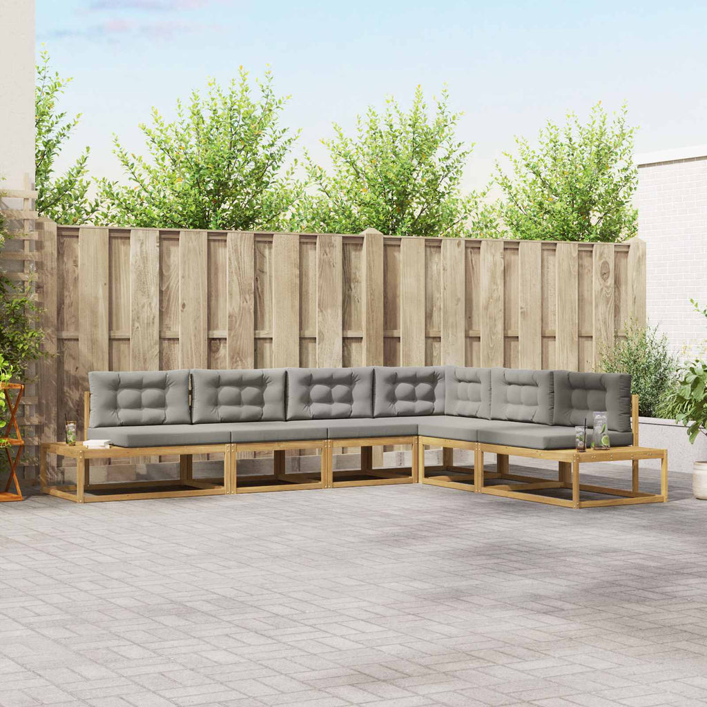Outdoor-Sofagarnitur Weiß 357 x 198,5 x 73 cm Polyester