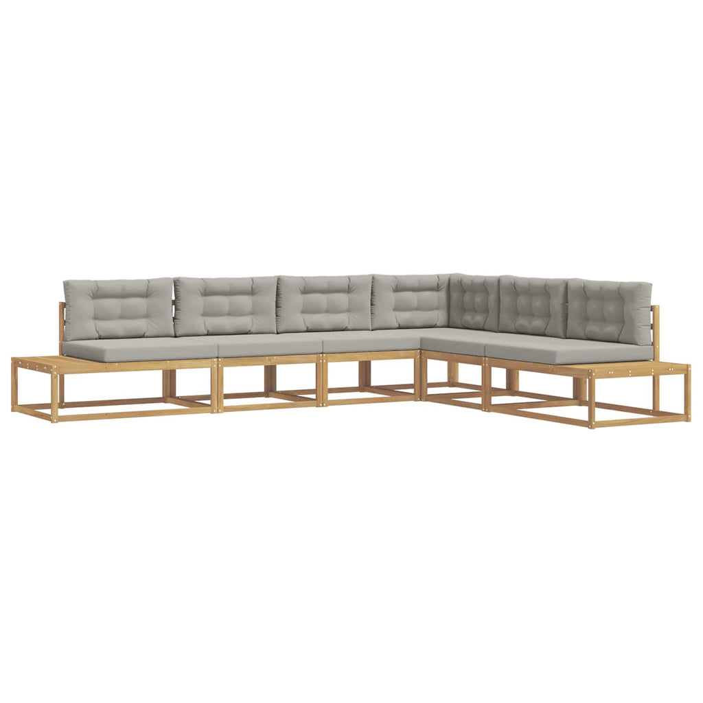 Outdoor-Sofagarnitur Weiß 357 x 198,5 x 73 cm Polyester