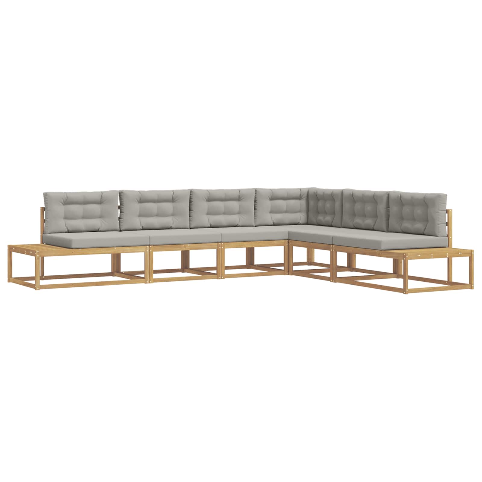 Outdoor-Sofagarnitur Weiß 357 x 198,5 x 73 cm Polyester