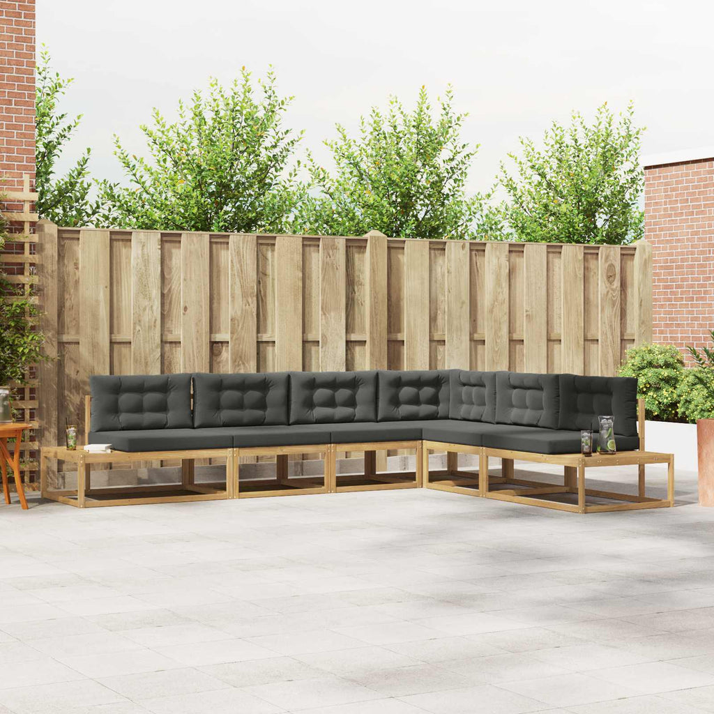 Outdoor-Sofagarnitur Weiß 357 x 198,5 x 73 cm Polyester