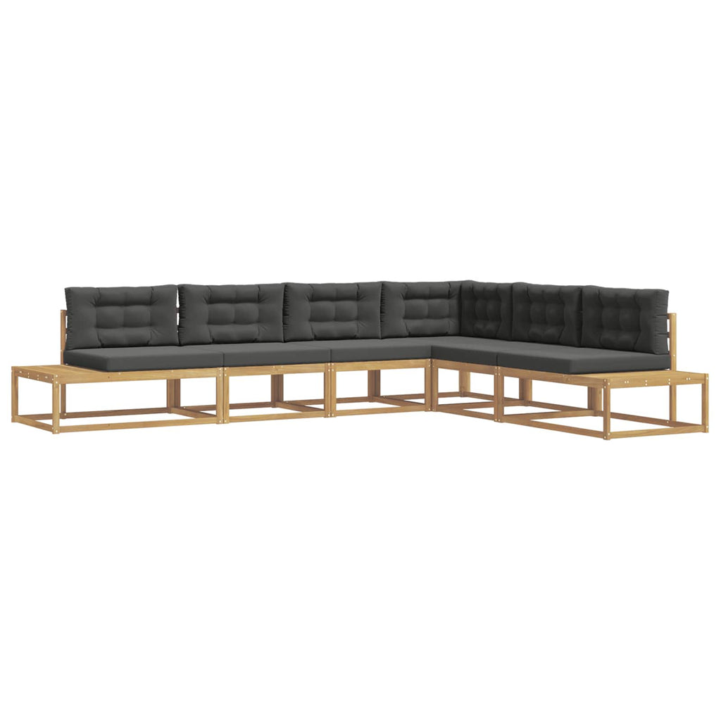 Outdoor-Sofagarnitur Weiß 357 x 198,5 x 73 cm Polyester