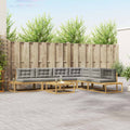 Outdoor-Sofagarnitur mit Kissen Weiß 79 x 79 x 37 cm Polyester