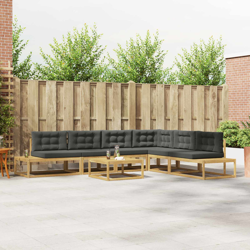 Outdoor-Sofagarnitur mit Kissen Weiß 79 x 79 x 37 cm Polyester