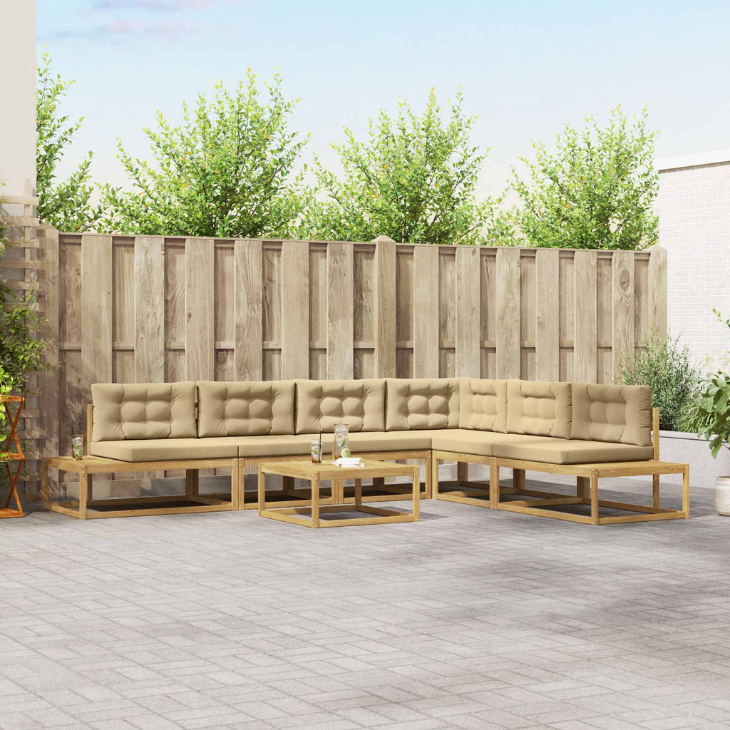 Outdoor-Sofagarnitur mit Kissen Weiß 79 x 79 x 37 cm Polyester