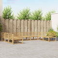 Outdoor-Sofagarnitur 9 pcs Weiß 404 x 245,5 x 73 cm