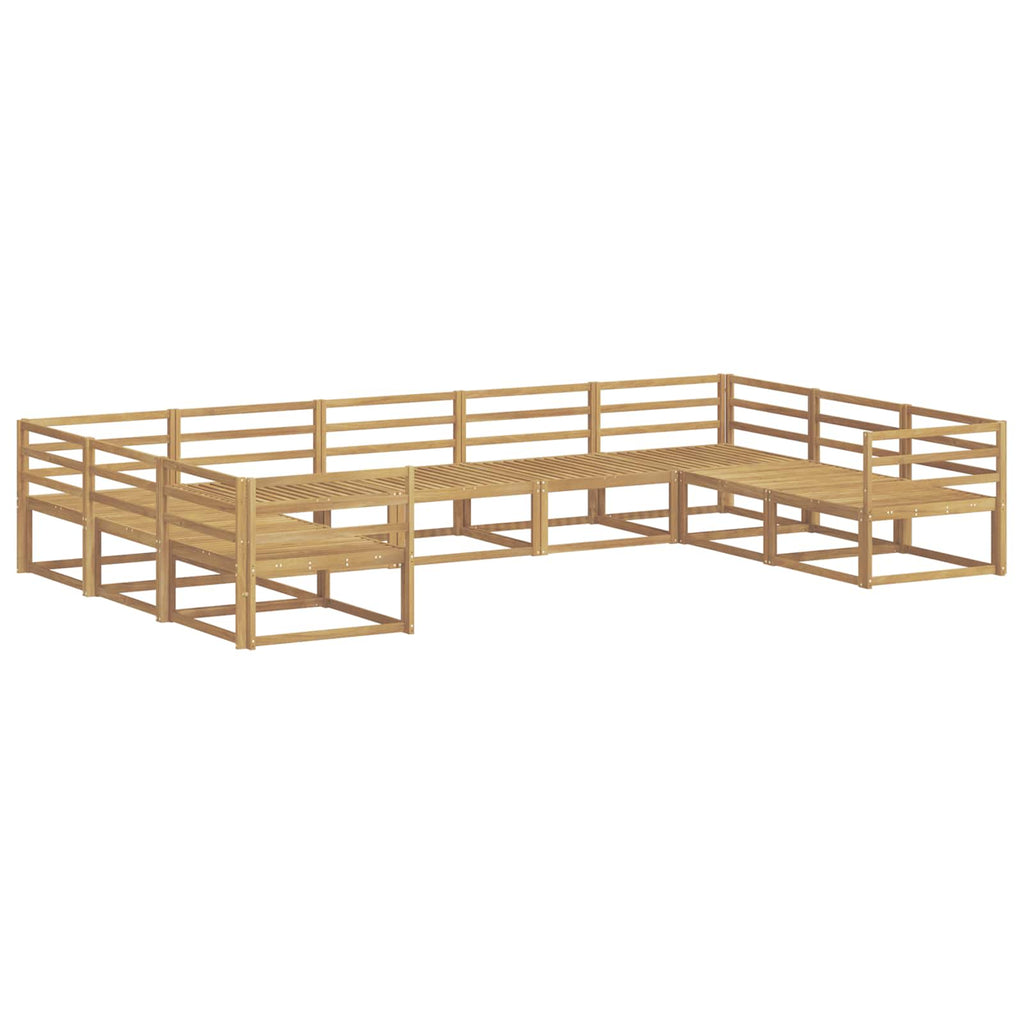 Outdoor-Sofagarnitur 9 pcs Weiß 404 x 245,5 x 73 cm