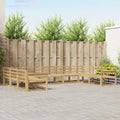 Outdoor-Sofagarnitur 9 pcs Weiß 404 x 247,5 x 73 cm