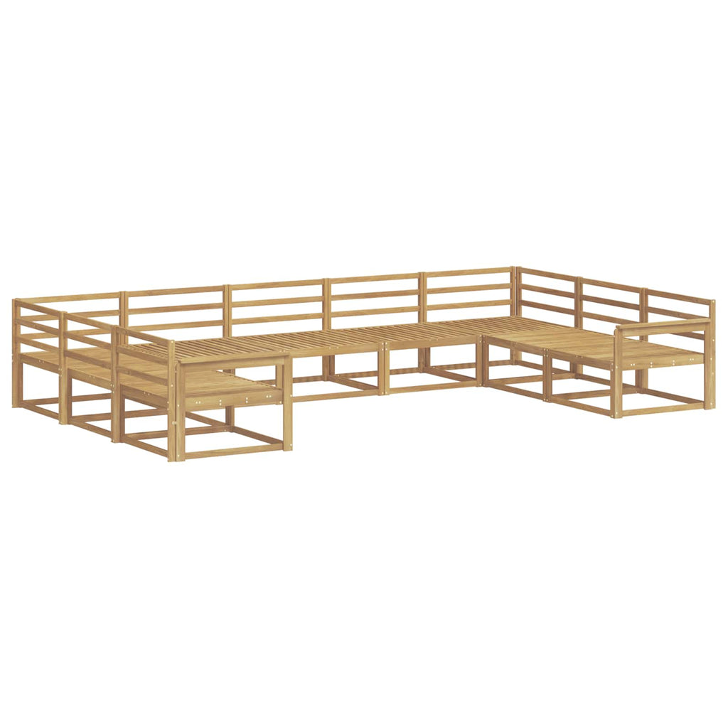 Outdoor-Sofagarnitur 9 pcs Weiß 404 x 247,5 x 73 cm